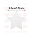 White star-shaped sublimation air freshener felt blank, 3.5 inch DIY fragrance sheet - Pentagram