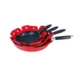 Red non-woven felt pan protectors for stacking and nesting non-stick cookware sets - Style 01 Pot Mat / 30.5cm / Red