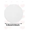 8.9cm white sublimation air freshener blank DIY felt circle sheet for custom scenting - Round