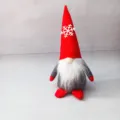 Handmade Swedish Christmas gnome plush doll with red snowflake hat for holiday decor - Fixed Style-04 / Minimum Size