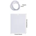 Detailed dimensions of sublimation air freshener blanks with elastic cord accessory - Square / 10 Pieces