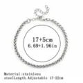 Silbernes Edelstahl-Weizenkettenarmband für Damen mit verstellbarer Länge von 17-22 cm - Blumenkorb-Armband (102#) / 3mm / Gold