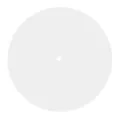 Vista superior de un tapete para tocadiscos de vinilo blanco con diseño minimalista - Blanco
