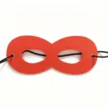 Vibrant red felt eye mask for kids' Halloween costumes and party favors with elastic - Orange