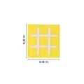 Planche de jeu de tic-tac-toe en feutre jaune, format carré de 4,8 pouces pour fêtes - Jaune