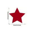 Red felt star-shaped cutlery mat with 15cm dimension label for Christmas table decor - 1 Piece / Red Pentagram