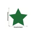 Green star-shaped felt cutlery mat for festive table settings, 15cm size - 1 Piece / Green Five-point Star