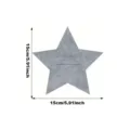 Grey felt star-shaped cutlery mat with dimensions 15cm for Christmas table decor - 1 Piece / Grey Pentagram Ornament