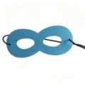 Vibrant blue felt infinity shape eye mask with black elastic string for kids party - Light Blue