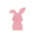 Pink felt Easter bunny cutlery holder pouch for festive holiday table decoration - 1 Piece / Pink