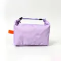 Purple portable insulated lunch bag with buckle handle waterproof thermal tote bag. - Purple