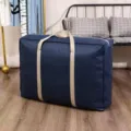 Large capacity quilt storage bag waterproof non-woven fabric clothes organizer for home. - Medium Thickened (60x40x25cm) / Navy Blue