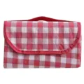 Portable Foldable Red White Gingham Picnic Mat Outdoor Waterproof Camping Blanket - 100*150cm / Red White Plaid