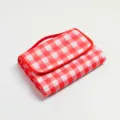 Red and white checkered portable foldable outdoor picnic mat waterproof camping blanket option - 100*150cm / Red White Plaid