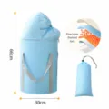 Portable foldable foot bath bucket deep tub with five-layer insulation for travel dormitory use - Deluxe Knee Pads Blue
