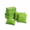 Set de 6 cubos de embalaje de viaje, organizadores de equipaje para ropa y zapatos. - Juego de 6 piezas versión mejorada y gruesa / Verde