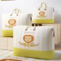 Extra large cartoon lion storage bag, thickened yellow striped quilt organizer for kids and home moving packing. - Extra Large Thickened / Little Lion