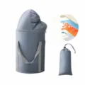 Portable foldable foot spa bucket, deep leg thermal cover with 5-layer insulation for home use. - Deluxe Knee Pads Grey