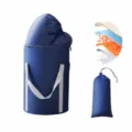 Portable foldable foot spa bucket deep knee high soaking tub collapsible travel foot bath bag - Deluxe Knee Pads Navy Blue