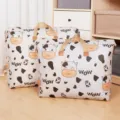 Waterproof non-woven quilt storage bag with cute cow pattern, ideal for clothes and moving. - Medium 41*17*68CM / Cow