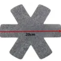 Grijze stervormige vilt panbeschermer van 20 cm voor bescherming van kookgerei-oppervlak - 6 Stuks/Verpakking (1mm Dikte) / Grijs