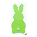 Cute green felt bunny shaped cutlery holder pouch for Easter party table decoration - Big Foot Bunny / Fluorescent Green