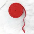 Levendige rode vilten lintrol voor kerstboomkransen en handgemaakte geschenkstrik decor - 3cm*5m / Rood