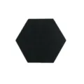 Decorative black hexagonal felt wall sticker for acoustic panel and message board - Black
