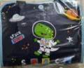Educational sensory felt busy board for babies with a cute space dinosaur design - Space Dinosaur Style