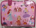 Pink felt busy board for toddlers with princess and castle patterns for early learning - Princess Style