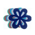Multi-colored flower-shaped felt pan protectors for non-stick cookware protection - Style 04 Pot Mat / 30.5cm / Multicolor Combo