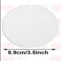 Circular white sublimation felt air freshener blank with a 3.5 inch diameter mark - Round / 10 Pieces