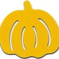 Posavasos de fieltro amarillo con forma de calabaza para Acción de Gracias casa - Calabaza / Amarillo