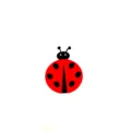 Detailed macro view of a red non-woven fabric ladybug embellishment for DIY crafts - Ladybug / Set of 6