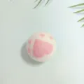 Pallina per asciugatrice in lana biologica fatta a mano con simpatica zampa di gatto rosa - Motivo Punti Cuore