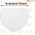 Heart-shaped white sublimation air freshener felt blank with hanging hole for car - Heart Shape / 10 Pieces