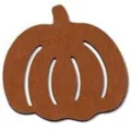 Posavasos de fieltro marrón con forma de calabaza para mesa de otoño resistente al calor - Calabaza / Marrón