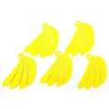 Detailed view of yellow banana shaped non-woven fabric DIY craft accessories - Banana / 5 Pieces