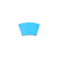 Premium bright blue fan-shaped felt heat insulation mat for Christmas festive table setting - Fan / Regular Fit / Cyan