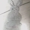Grey felt rabbit-shaped cutlery holder for Easter table decoration and party supplies - Grey Star Rabbit