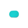 Teal oval felt Christmas placemat and heat insulation mat for festive dining decoration - Ellipse / Regular Fit / Cyan