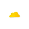 Yellow cloud-shaped felt heat insulation placemat for table decoration - Cloud / Regular Fit / Yellow