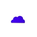 Minimalist purple cloud-shaped felt placemat for holiday table heat protection - Cloud / Regular Fit / Dark Blue