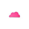 Cloud shaped felt placemat in vibrant pink for stylish heat resistant desk decoration - Cloud / Regular Fit / Rose Red