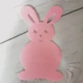 Cute pink felt rabbit-shaped cutlery holder for festive Easter holiday table decoration - 1 Piece / Pink Star Rabbit