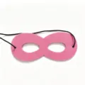 Vibrant pink felt superhero eye mask for children party favors and Halloween costumes - Pink