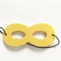 Yellow felt eye mask for kids Halloween party costumes - Yellow