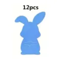 Blue felt Easter bunny cutlery holder set of 12 for festive holiday table decor - Set of 12 / Blue