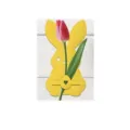 Cute yellow bunny-shaped Easter cutlery holder for festive holiday table decoration - Rabbit / 1 Piece / Yellow