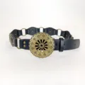Boheemse retro vintage metalen gesp zwart lederen taille riem voor dames jeansmode. - Ronde Gouden Gesp / Zwart